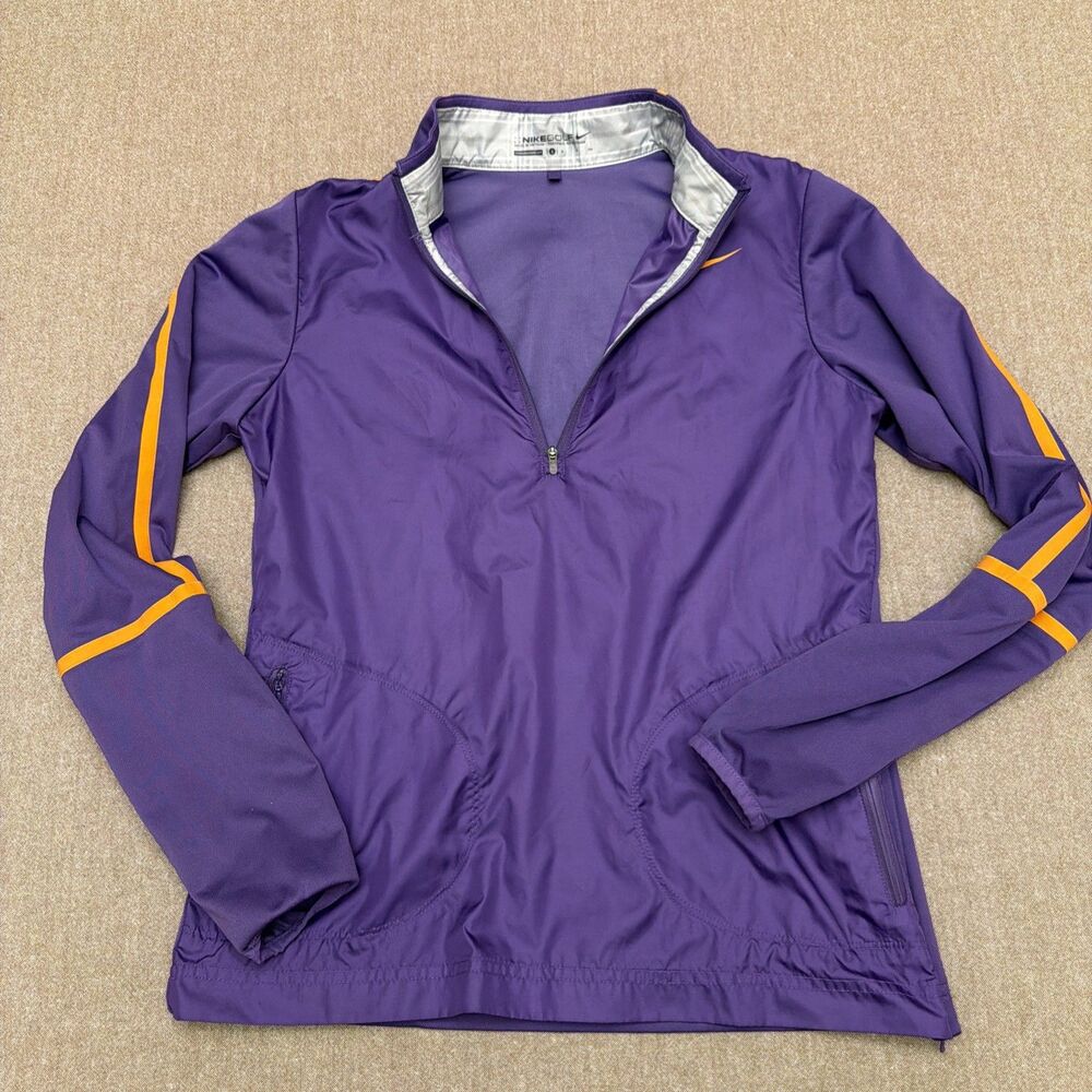 Nike Jacket Women S Purple Golf 1/4 Zip Lightweight Windbreaker Windproof